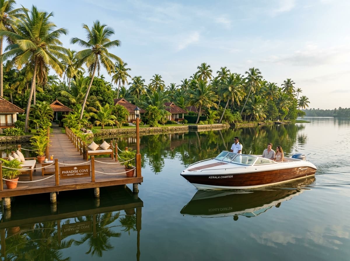 Complimentary Speedboat Transfer Alleppey